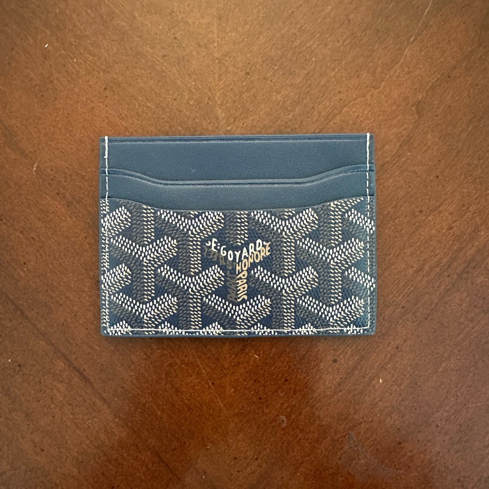 Navy Goyard Mens Cardholder